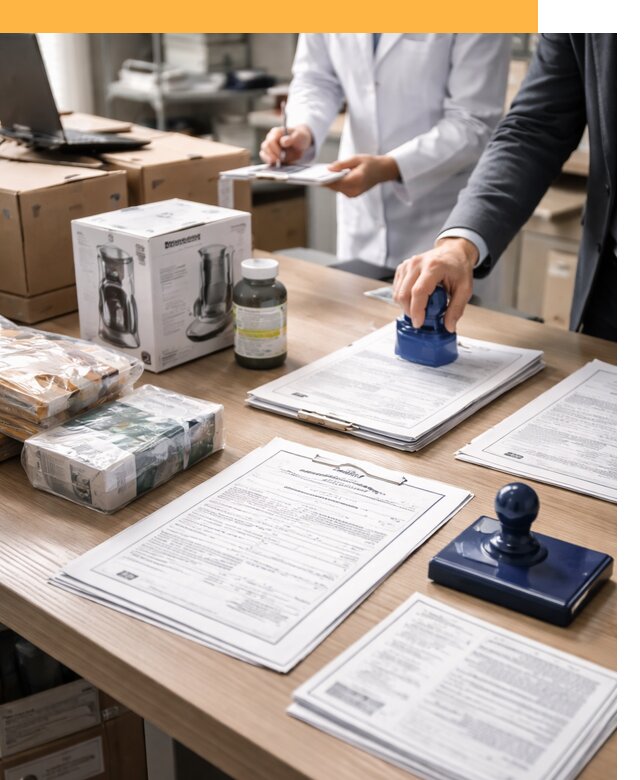 Сертификация импортных товаров от 12491 с таможенным сопровождением